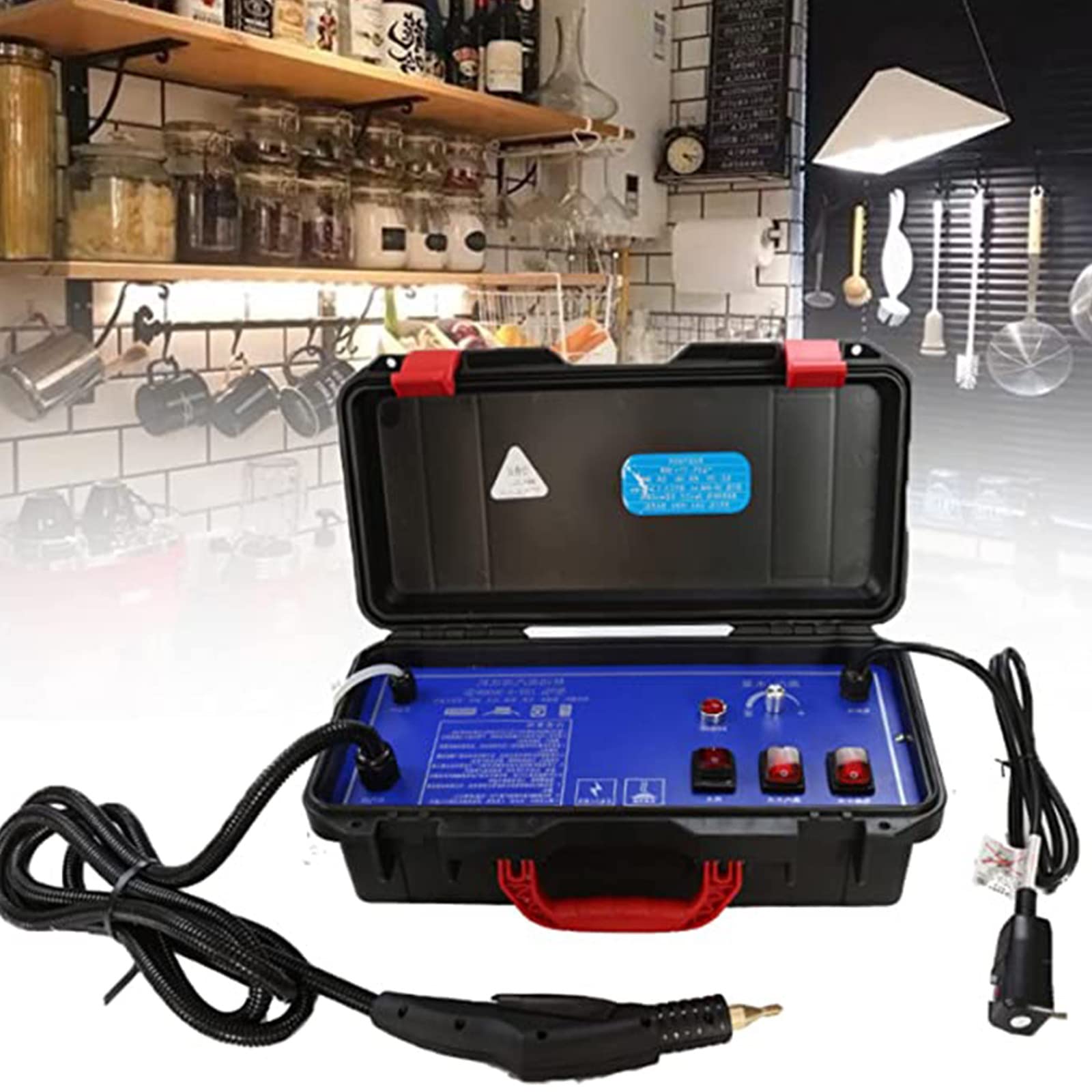 XYEJL Heavy Duty Steam Cleaner 1700W, High Temperature & High Pressure Multi-Purpose Steamer with Accessories - Perfect for Cars, Kitchens, Bathrooms, Furniture & Air Conditioners - Deep Clean Grease, Oil Fume & Tough Stains - Ideal for Home, Garage & Commercial Use (110V)