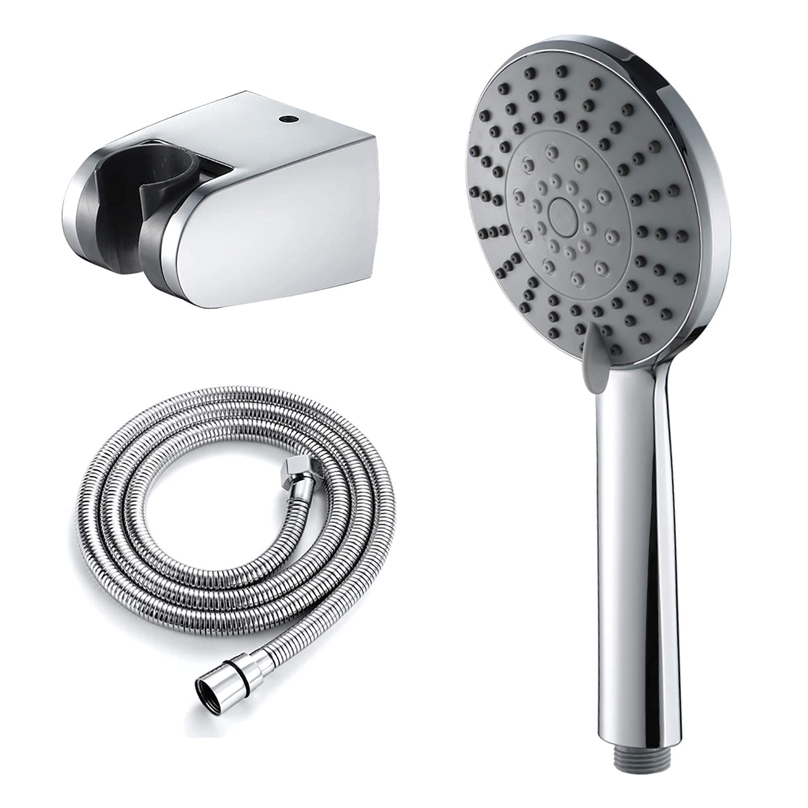 JYCCH High Pressure Handheld Shower Head Set - 3 Spray Modes, Chrome Finish, Universal Fit with 1.5M Hose & ABS Bracket - Perfect for Bathroom, Spa, and Pet Washing
