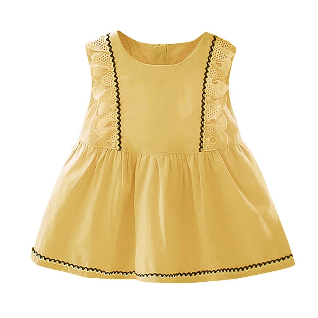 Print Princess Ruffles Baby Lace Dress for Girls - Sleeveless Tulle Infant Dress & Skirt Set | Perfect for Birthday Parties, Photo Shoots & Special Occasions