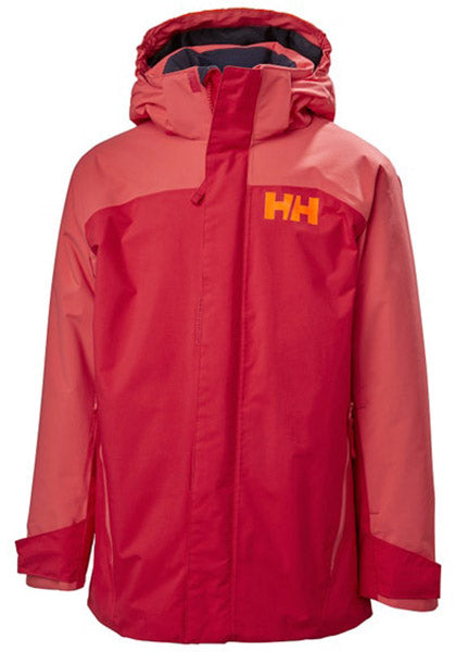 HELLY HANSEN Junior Level Jacket for Kids - Waterproof Winter Coat in Raspberry Pink - Perfect for Outdoor Activities, Skiing & Snow Play