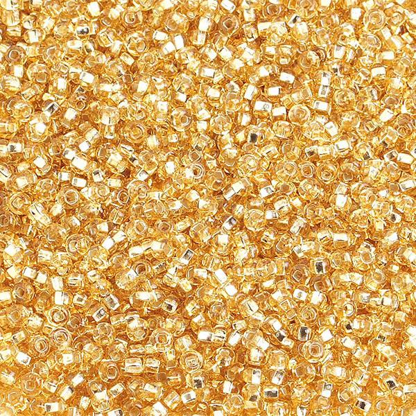 10/0 Czech Seed Beads Silver Lined Light Gold - 500g Bulk Beading Supplies for Jewelry Making, DIY Crafts, and Embroidery Projects