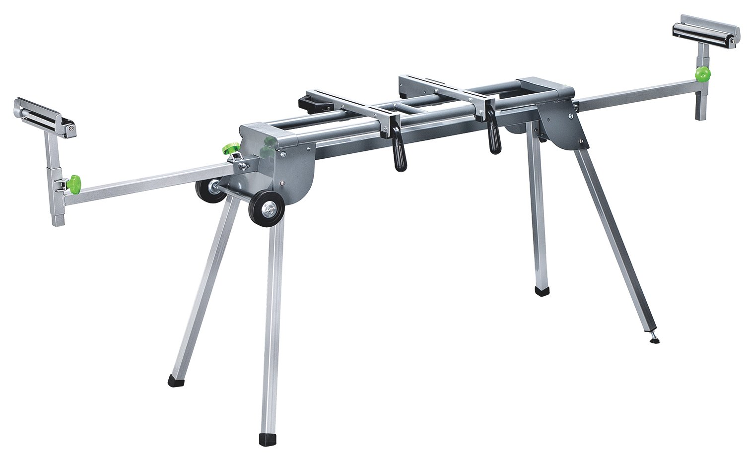 Genesis GMSS400W Heavy-Duty Folding Miter Saw Stand - Universal Quick-Release Mounting Brackets, Tool-Free Adjustments & Wheels - All-Steel Construction for Woodworking & Construction Sites (Gray) - Perfect for DIY Projects, Carpentry & Professional Job Sites