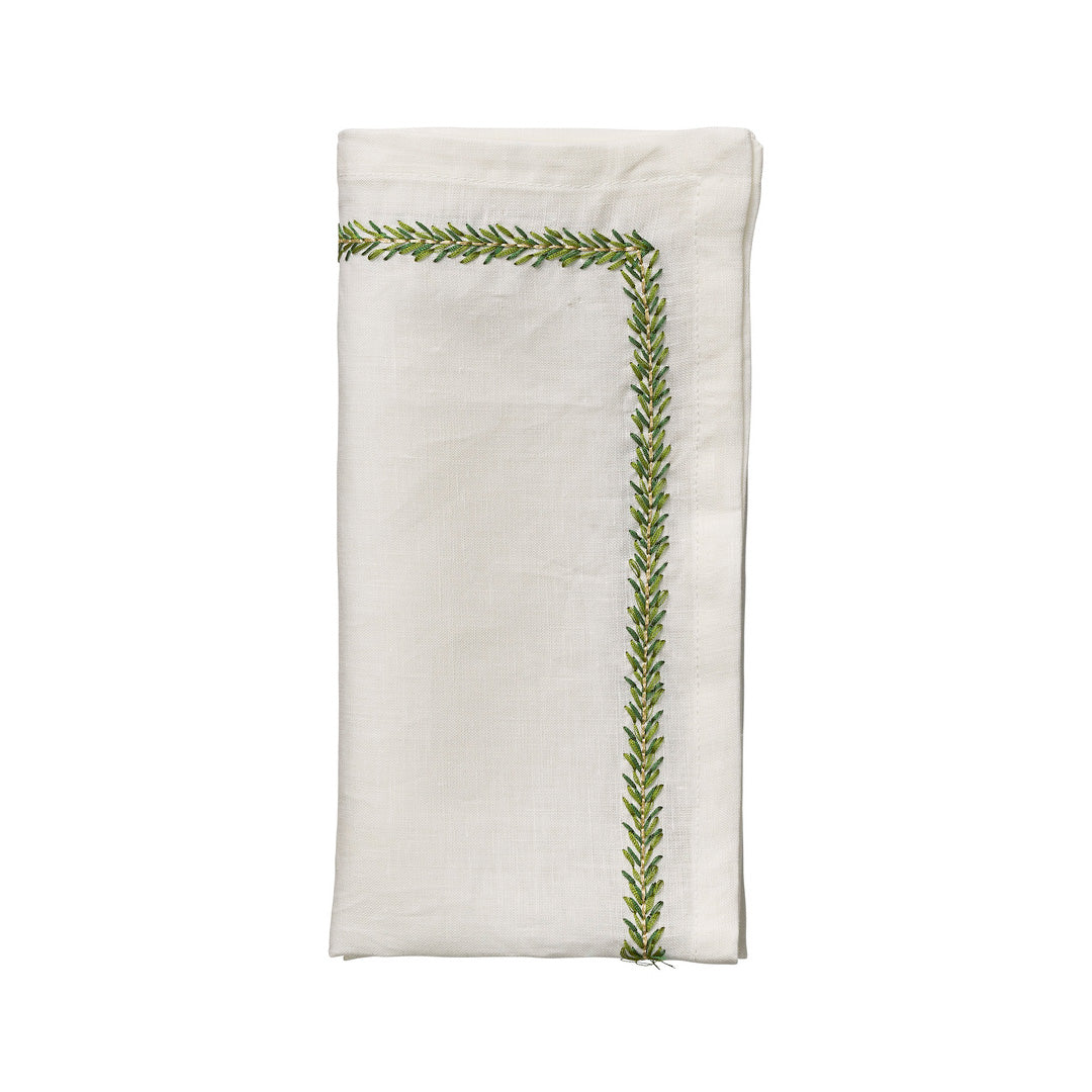Premium Green Jardin Napkins - Set of 4 Eco-Friendly Cotton Napkins for Dining, Parties & Home Decor | Elegant Table Setting Accessories