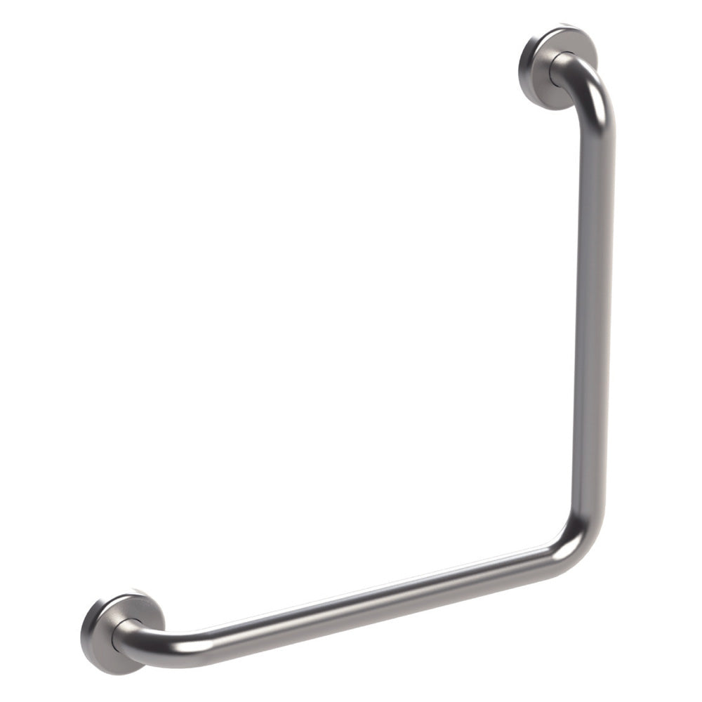 Fienza Care GRAB4545 90 Degree Stainless Steel Grab Rail 450x450mm - Bathroom Safety Handle for Elderly & Disabled, ADA Compliant Shower & Toilet Support Bar