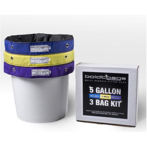 Boldtbags Classic Extraction Bags - 5 Gallon 3 Bag Kit for Herbal Extraction, Essential Oil Making, and DIY Cannabis Processing | Perfect for Home Brewing & Crafting Projects