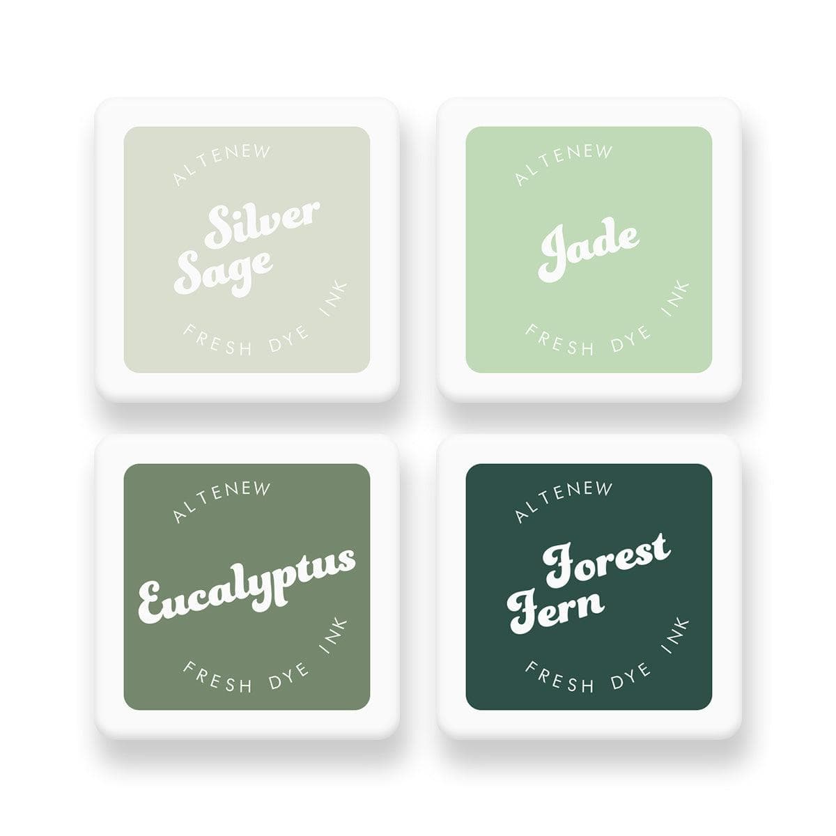 Frosted Foliage Fresh Dye Ink Mini Cube Set - 12 Vibrant Colors for Card Making, Scrapbooking & DIY Crafts - Perfect for Stamping, Watercolor Effects & Mixed Media Art Projects