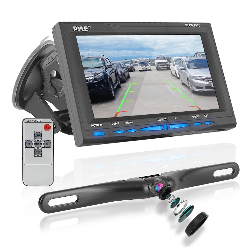HD Wireless Car Backup Camera and 7-Inch LCD Monitor Kit - Easy Installation, Night Vision, Waterproof for Safe Parking & Reversing - Perfect for Trucks, SUVs, RVs and Trailers