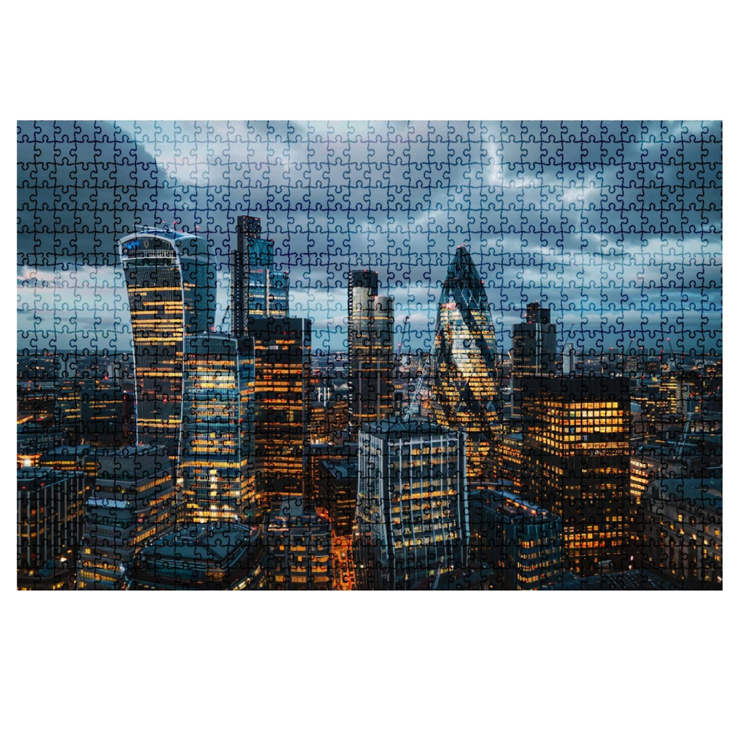 1000 Piece Jigsaw Puzzle - Stunning UK Skyline Night Scene for Adults & Families | Wooden Puzzle Toy, Educational Game, Home Decor | Perfect for Relaxation, Family Bonding & Wall Art