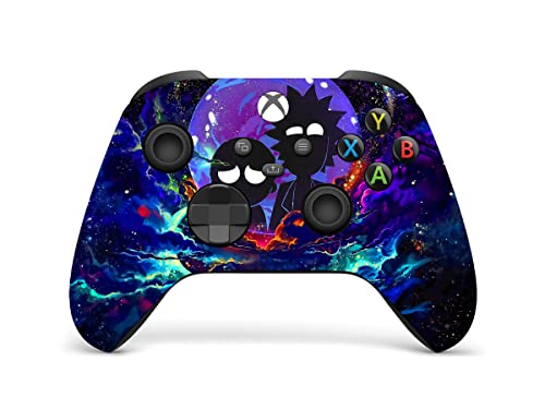 Custom Rick and Morty Wireless Xbox Controller for Xbox One & Series X/S - Hydro-Dip Printed, Modded & Proudly Made in USA - Perfect for Gaming, Collecting & Gift Giving