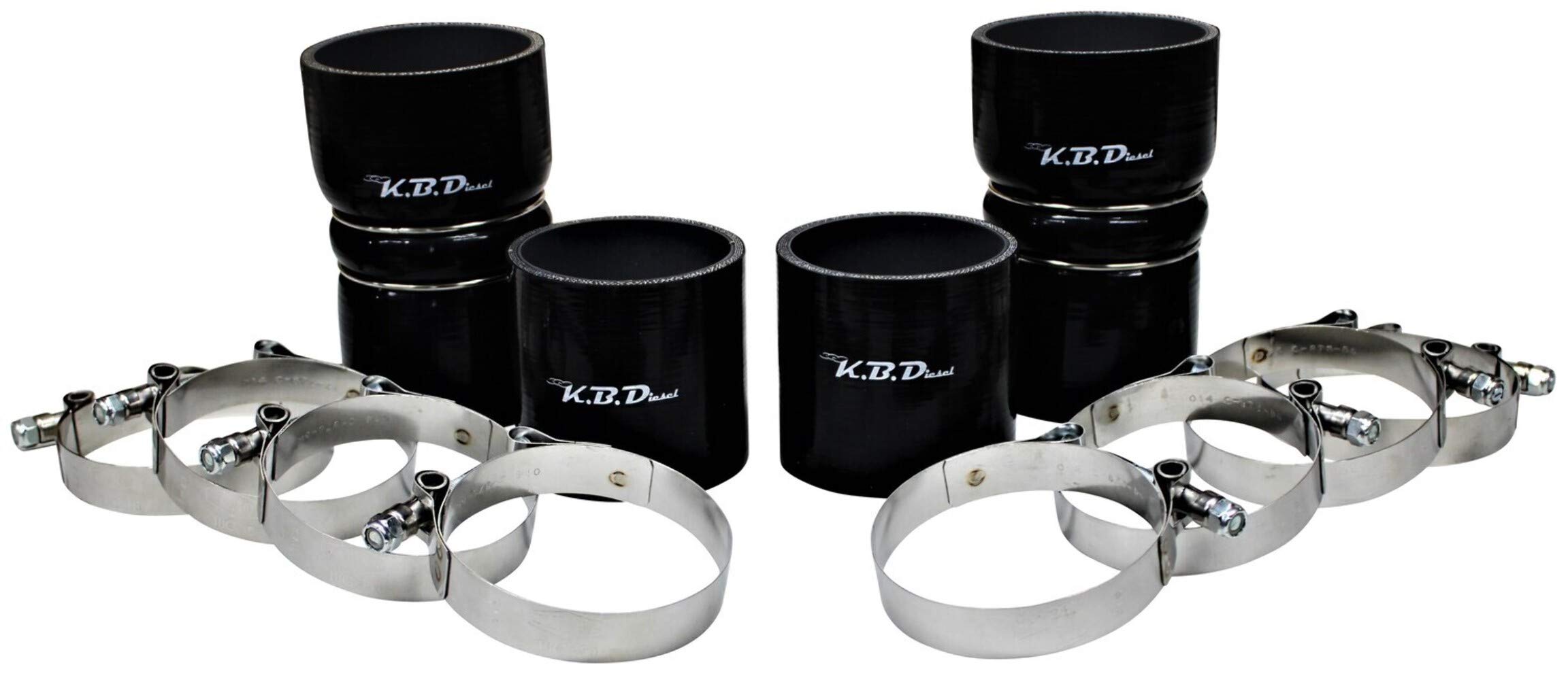 Ford Powerstroke 7.3L Diesel Intercooler Couplers & Clamps Kit (1999-2003) - Heavy Duty Replacement for Boost Leak Repair & Performance Upgrade