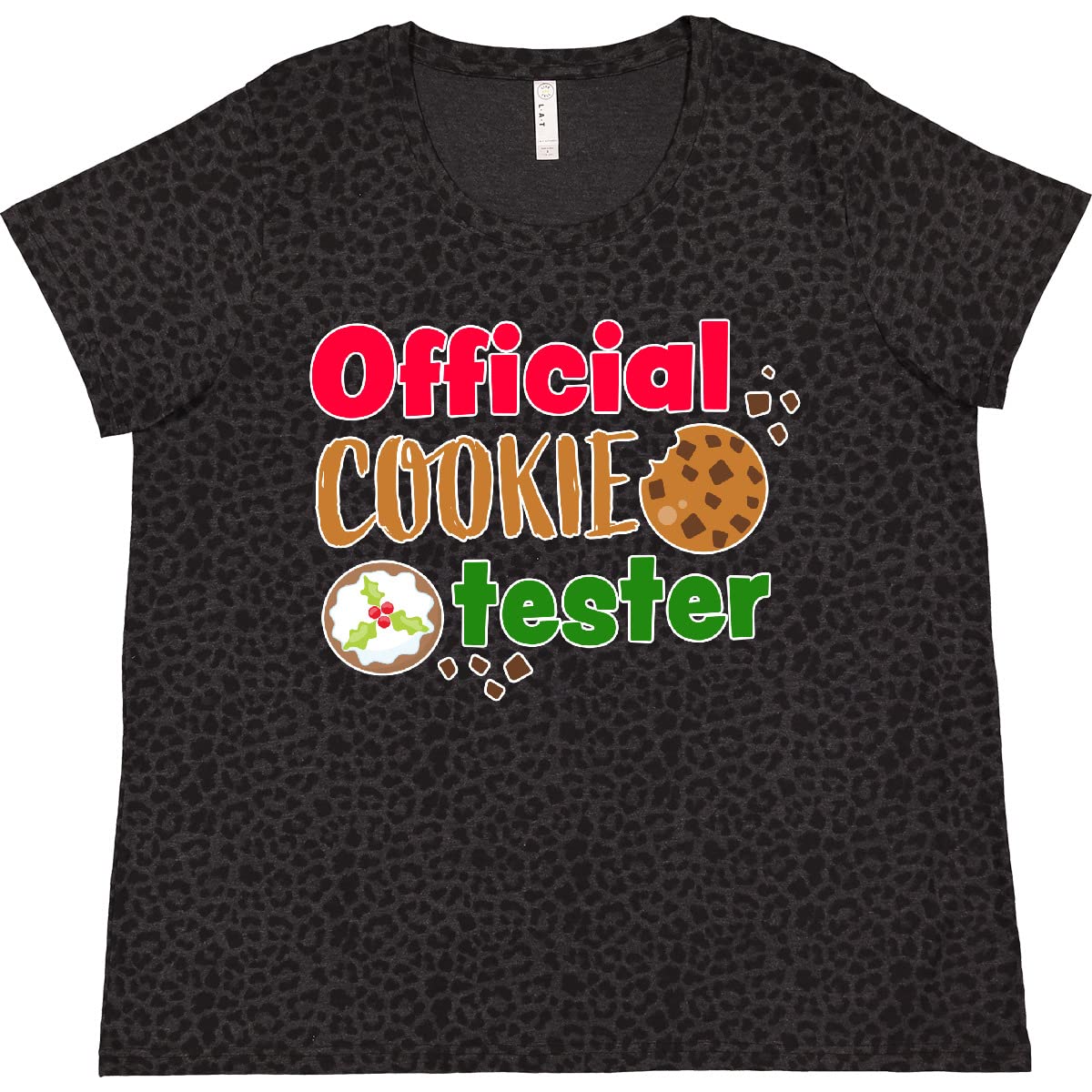 Inktastic Official Cookie Tester Christmas Cookies Women's Plus Size T-Shirt - Festive Holiday Baking & Christmas Party Apparel