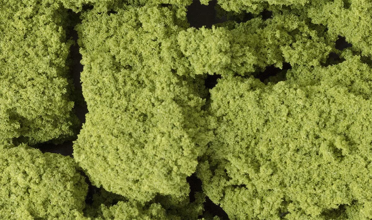Light Green Foliage Clusters for Model Train Scenery - Realistic Woodland Scenics Trees & Bushes - Perfect for Dioramas, Railroad Layouts and Architectural Models