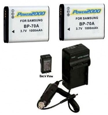 High-Quality 2-Pack Replacement Batteries & Charger for Samsung ST79 EC-ST76ZZFPLUS & EC-ST76ZZFPRUS - Perfect for Travel, Events, and Professional Photography
