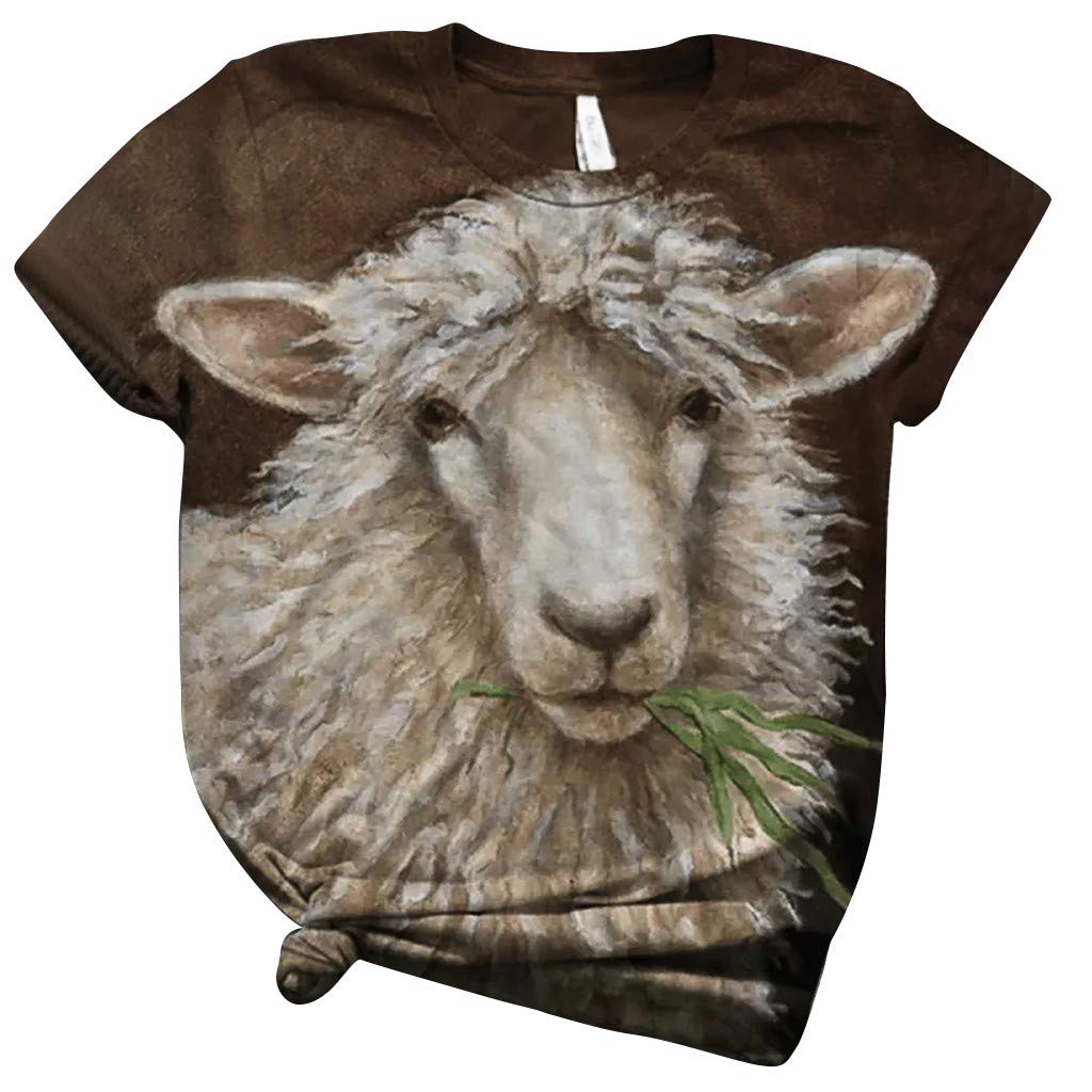 Funny Goat Eating Grass Oversized Sweatshirt for Women - Cute & Comfortable Pullover T-Shirt - Perfect for Casual Wear, Lounge, and Outdoor Activities