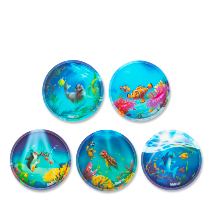 ergobag Klettie 5-Piece Backpack Set with Underwater Friends Design - Perfect for School, Travel & Kids Daily Use