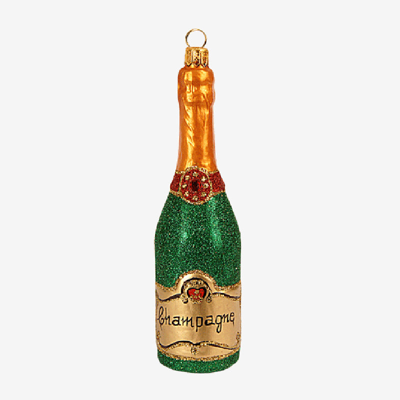Elegant Champagne Ornament - Sparkling Wine Bottle Decor for Weddings, Parties & Celebrations - Perfect for Christmas, New Year & Special Occasions