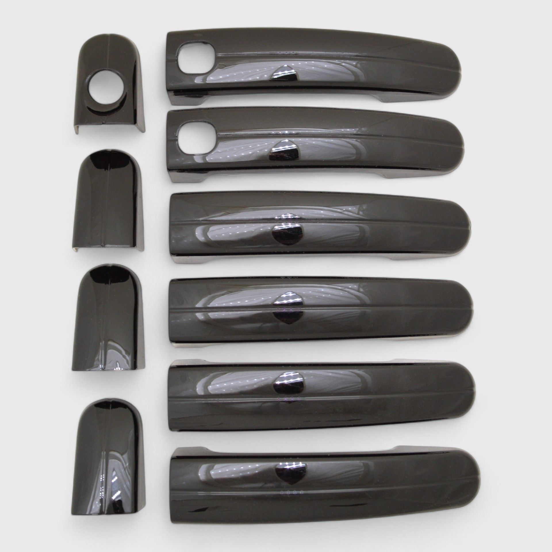 Glossy Black Chrome Delete Door Handle Cover for Cars - Compatible with Smart Key (Model DH6306BLK) | Upgrade Your Vehicle's Exterior Style & Protection