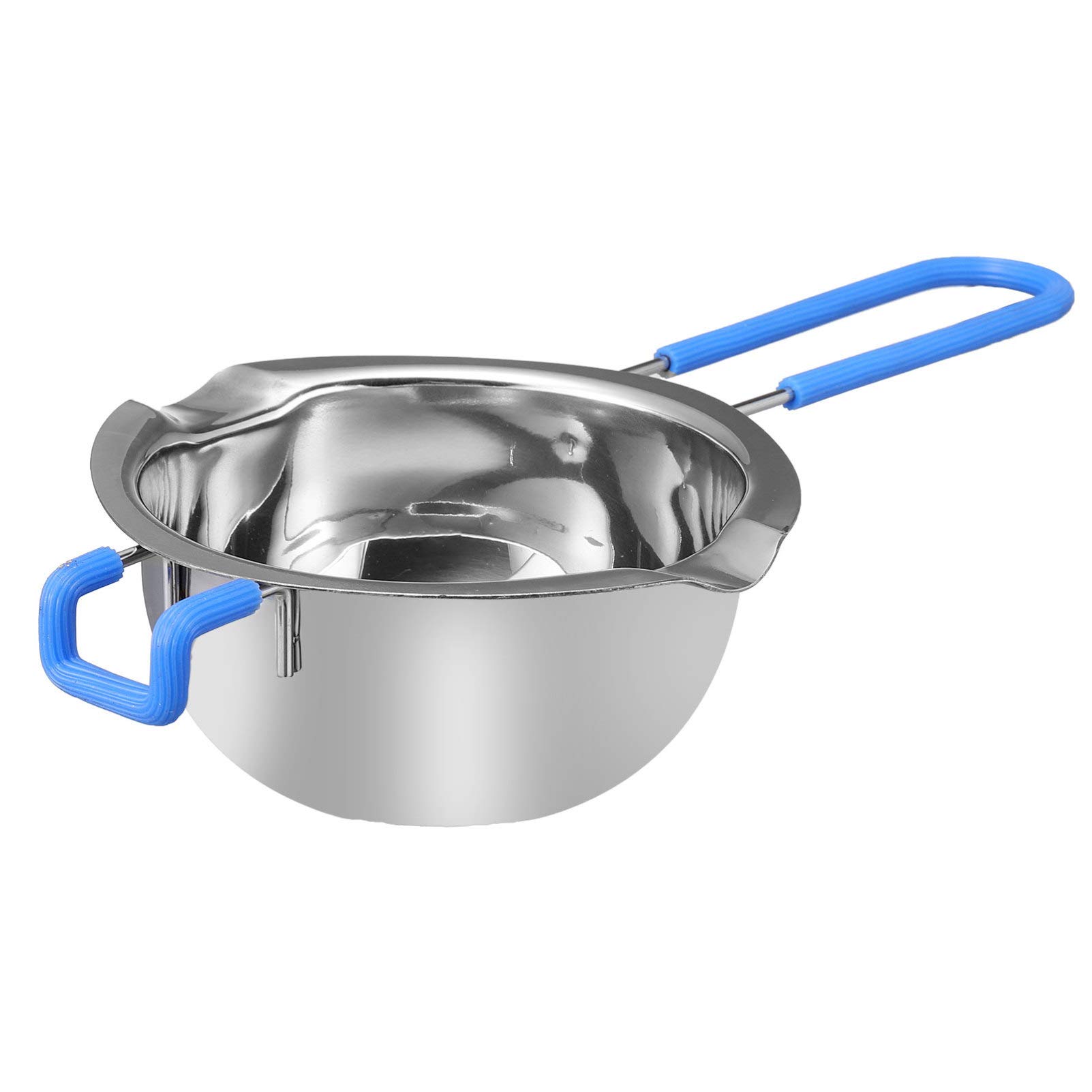 Stainless Steel Double Boiler Pot for Candle & Chocolate Making - Cabilock Melting Pot with Handle for Wax, Butter, Candy, Cheese - Perfect for DIY Crafts, Baking & Home Use (Blue)