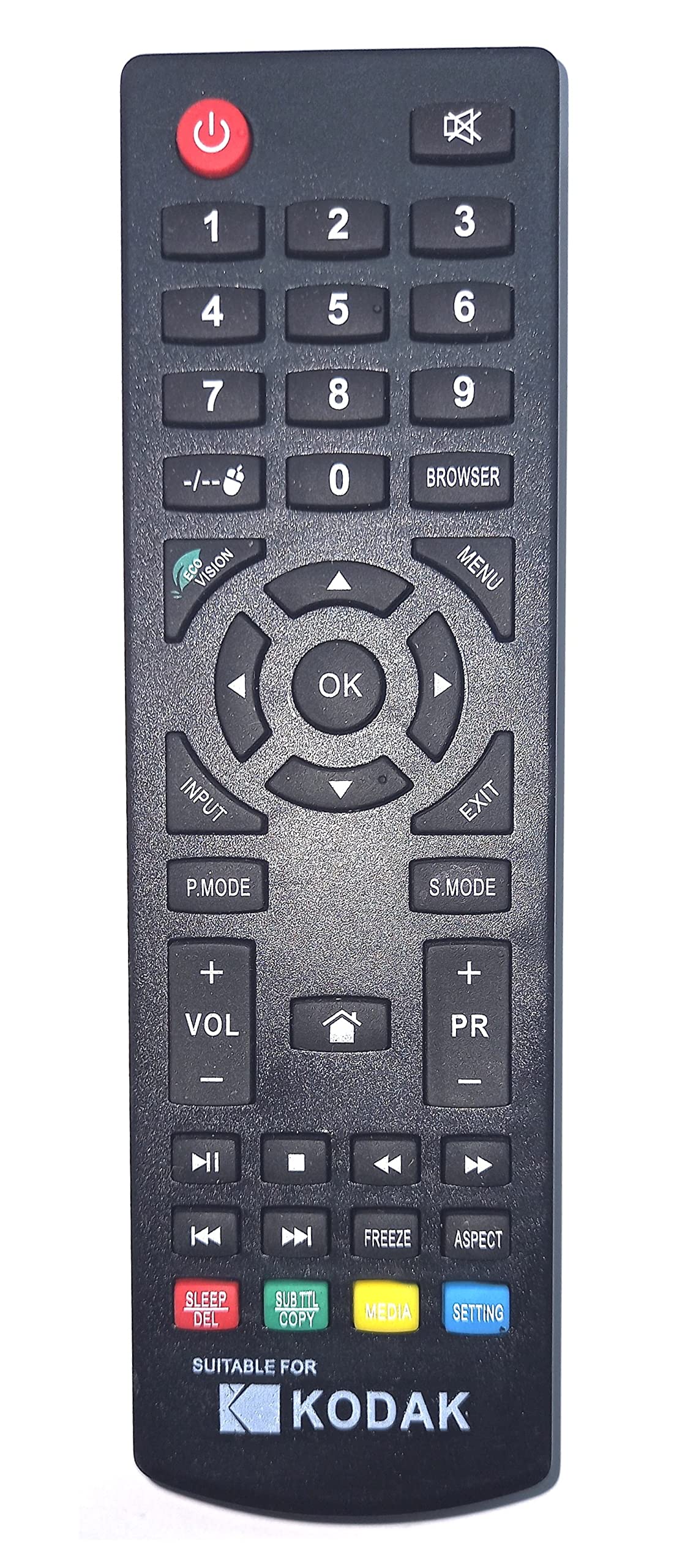 PMRK Universal TV Remote Control Compatible with Kodak LED LCD Smart TVs - Perfect for Home Entertainment & Easy Replacement