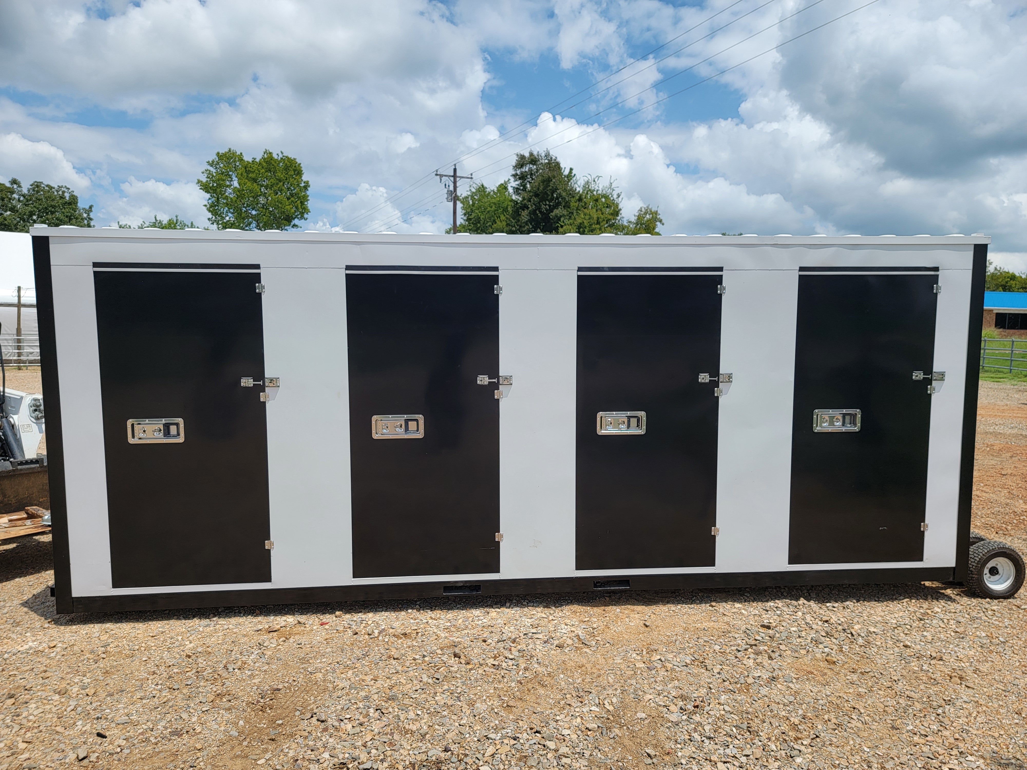 8'x20' Four Door Portable Relocatable Storage Container - Durable Steel Construction for Home, Business & Construction Site Storage Solutions
