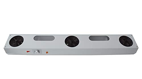 INTBUYING 3-Head Wall Mounted Ionizer Fan - 110V Industrial Anti-Static Air Curtain for Clean Rooms, Electronics Workstations & Manufacturing Facilities