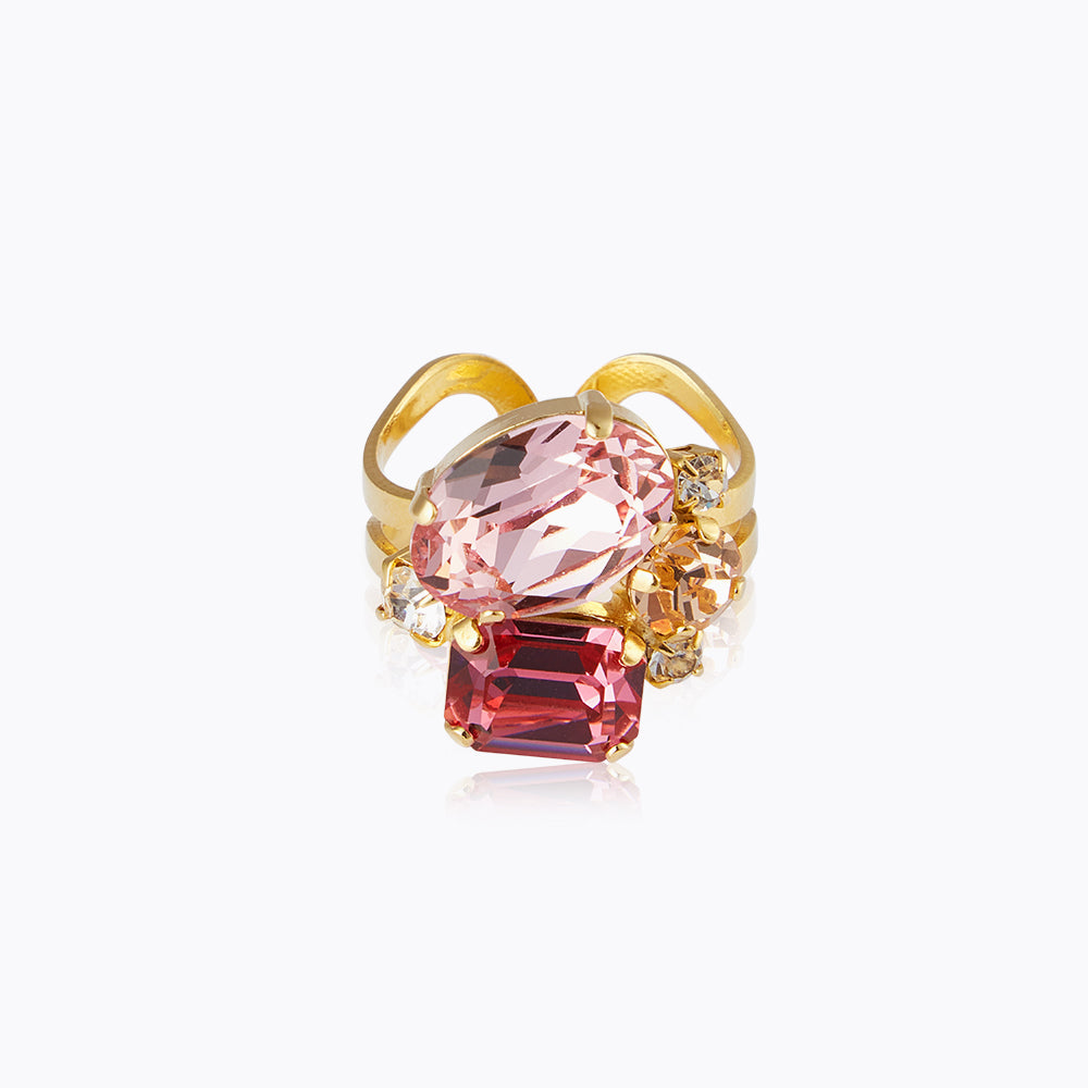 Mini Carolina Ring - Pink Combo | Dainty Stackable Ring Set for Women | Perfect for Everyday Wear, Layering & Gift Giving