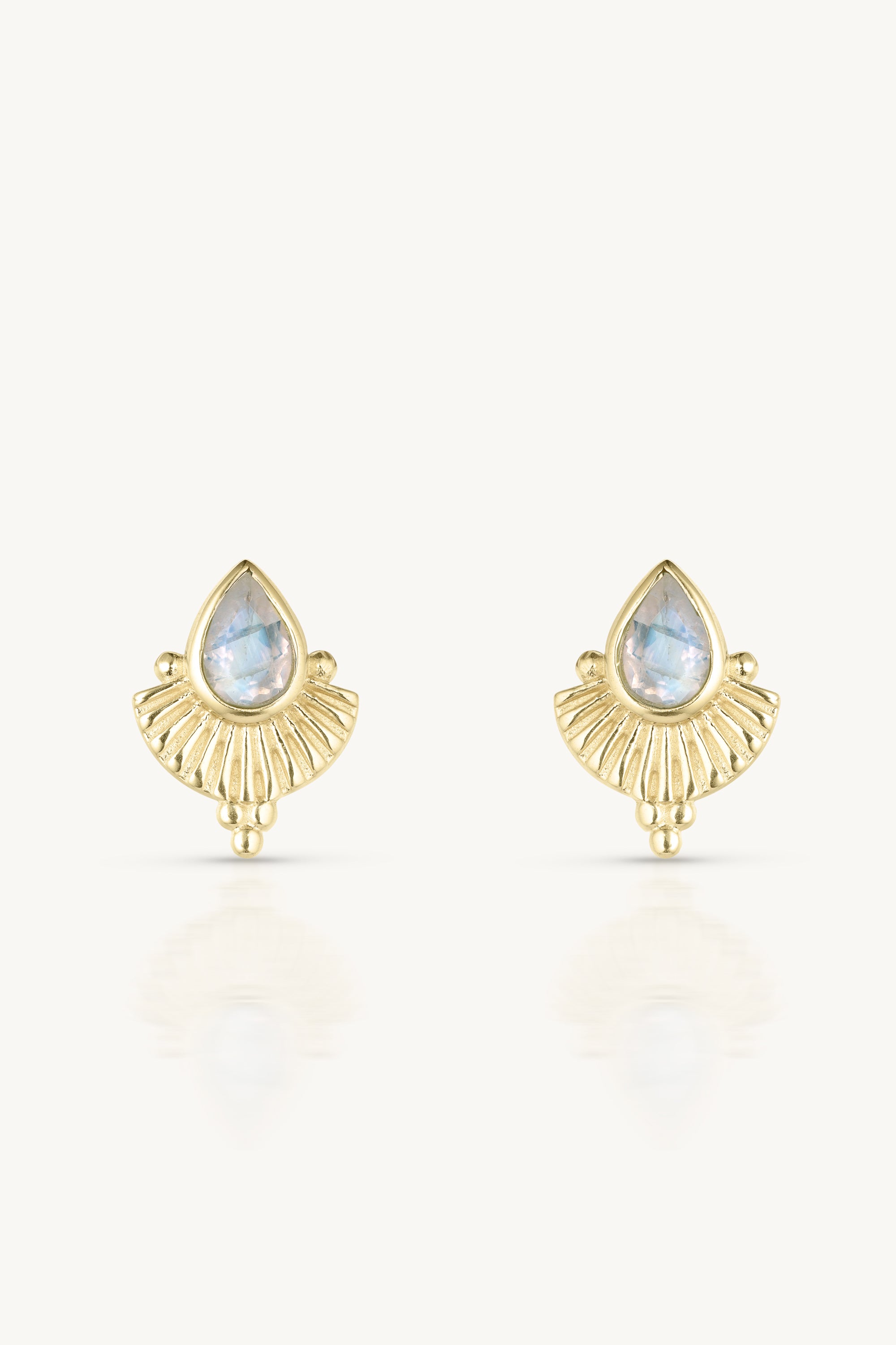 Venus Moonstone Gold Earrings – 14K Gold Plated Dangle Earrings for Women, Elegant Moonstone Jewelry for Wedding, Party & Everyday Wear