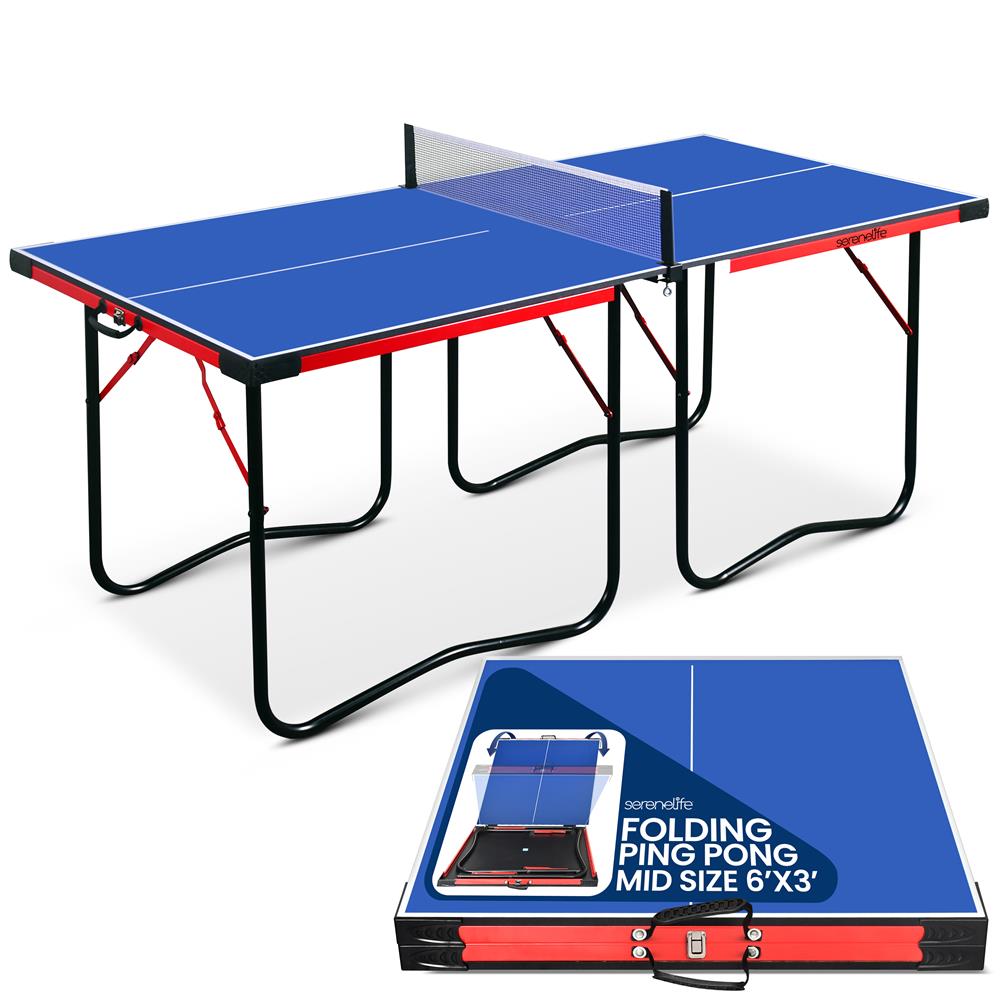 Foldable Table Tennis Table - Portable Indoor/Outdoor Ping Pong Table for Home & Backyard - Perfect for Family Fun & Exercise