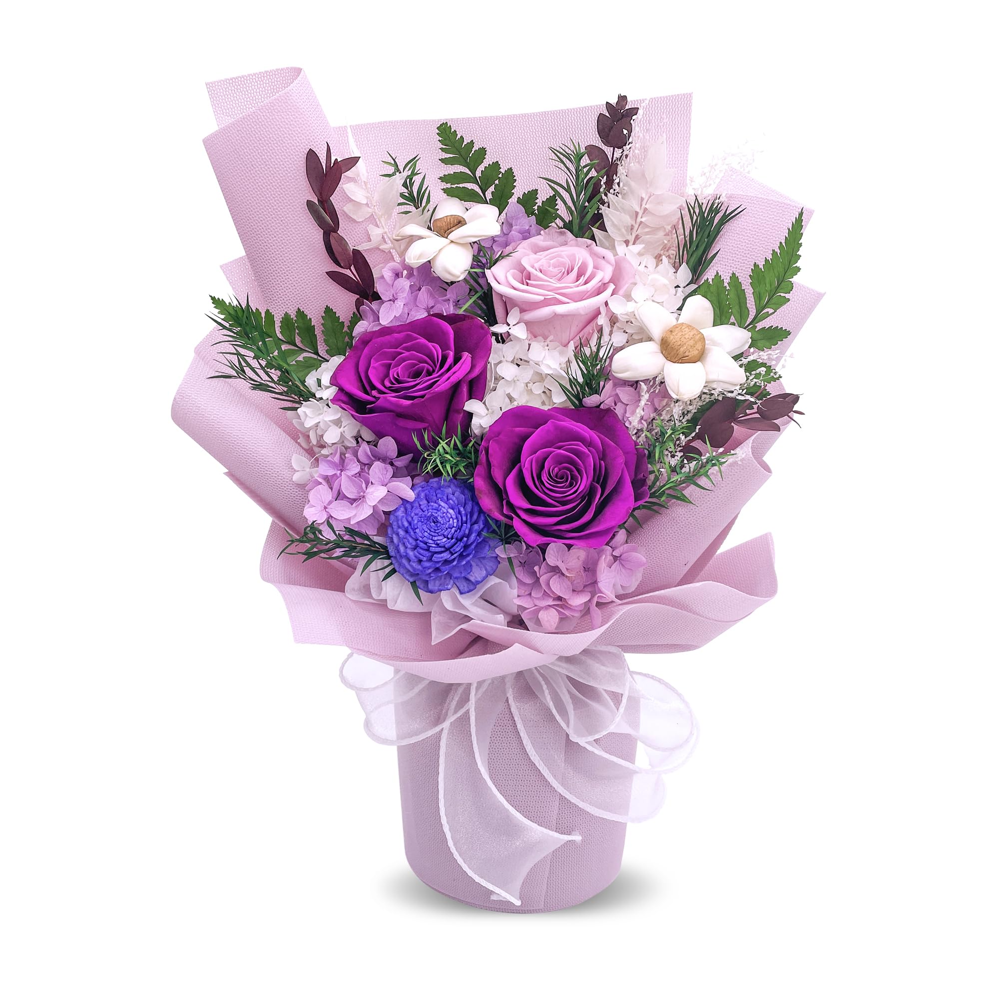 VTJMB Preserved Flower Bouquet - Long Lasting Roses for Women, Birthday & Anniversary Gifts - Perfect for Home Decor, Wedding Centerpieces & Romantic Surprises