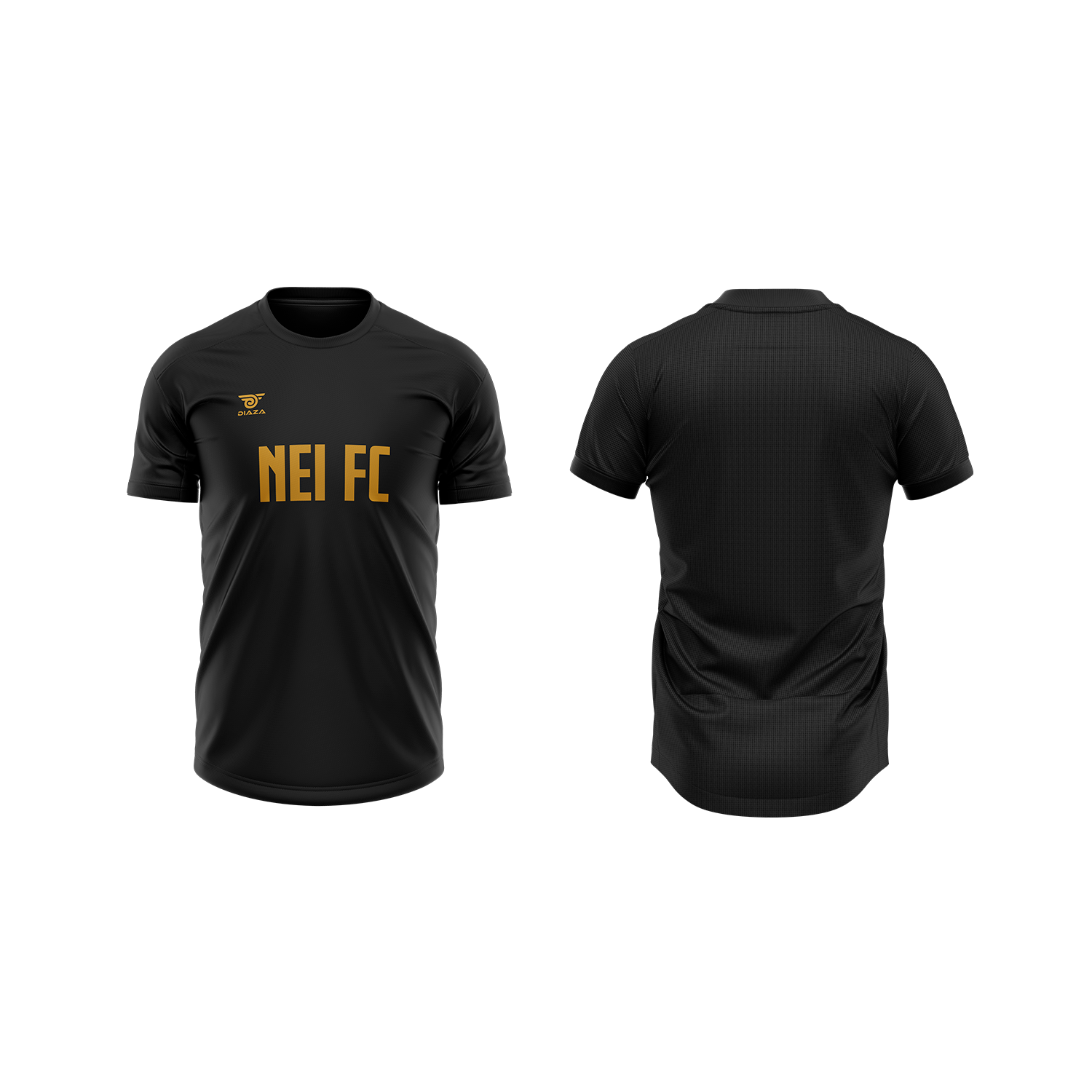 NEI FC Dipro Men's Black Performance T-Shirt - Moisture Wicking, Breathable & Quick-Dry for Gym, Running & Outdoor Activities