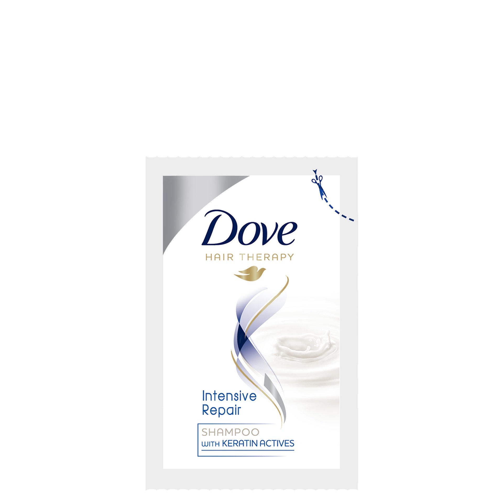 Dove Intensive Repair Shampoo for Damaged Hair - 5ml Travel Size Sachets (Pack of 64) | Deep Conditioning Treatment for Dry, Brittle Hair | Perfect for Travel, Gym, Hotels & Sample Distribution