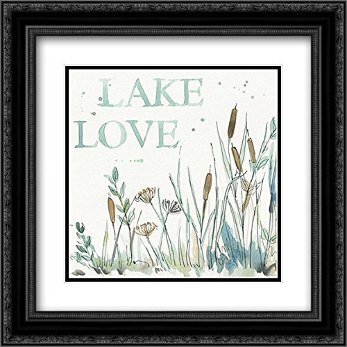 Anne Tavoletti 15x15 Black Ornate Framed Double Matted Museum Art Print - Lakehouse VI Wall Decor for Living Room, Bedroom & Office