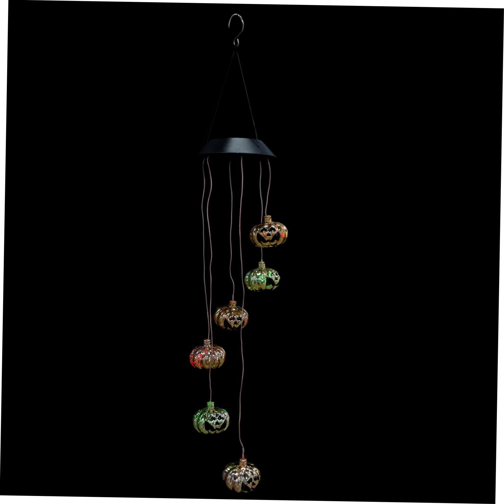 Solar-Powered Halloween Wind Chimes with LED Lights - Outdoor Decor for Garden, Patio & Halloween Party Decorations