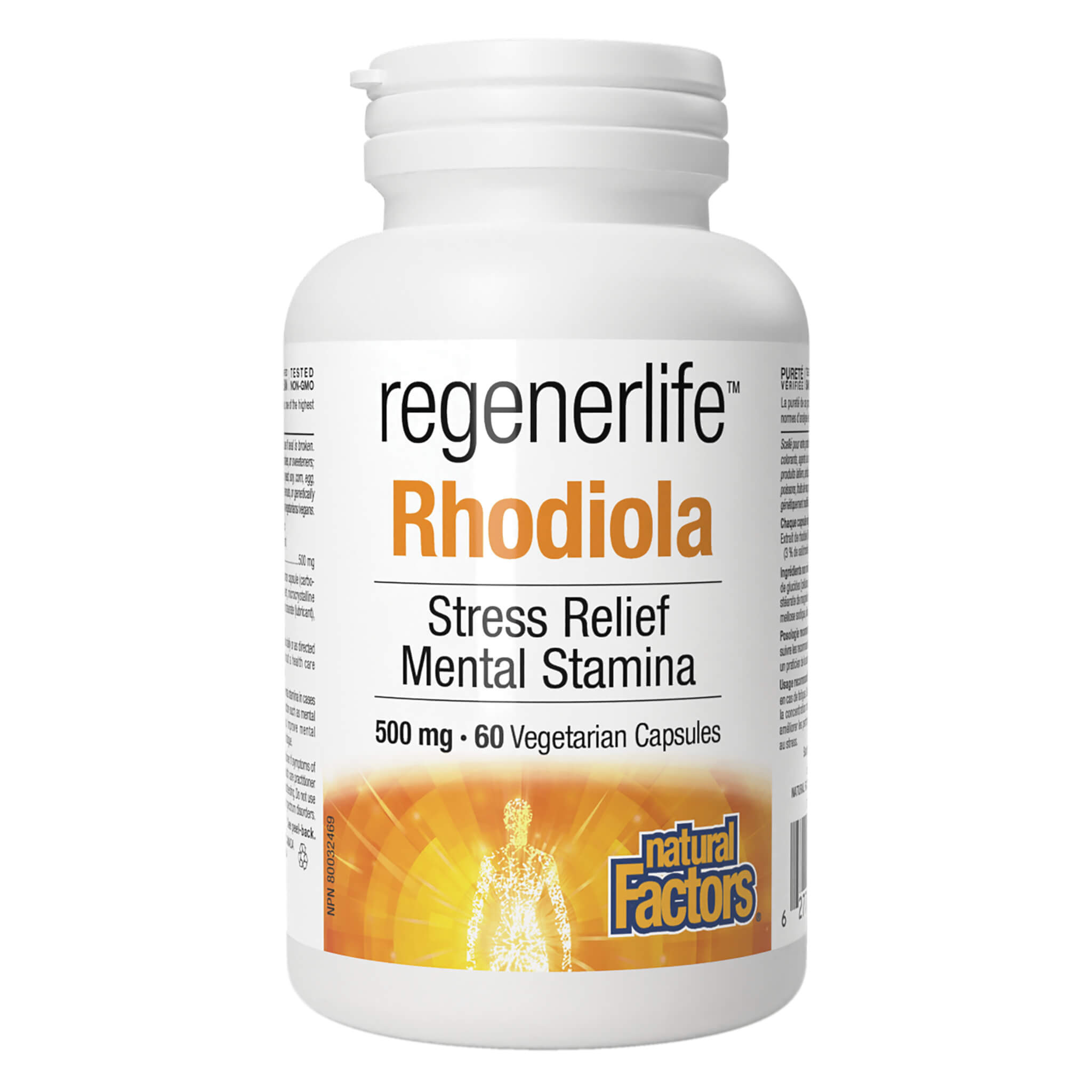 RegenerLife Rhodiola Rosea Extract 500mg - Premium Herbal Supplement for Stress Relief, Energy Boost & Mental Clarity | Natural Adaptogen for Focus, Fatigue & Wellness Support