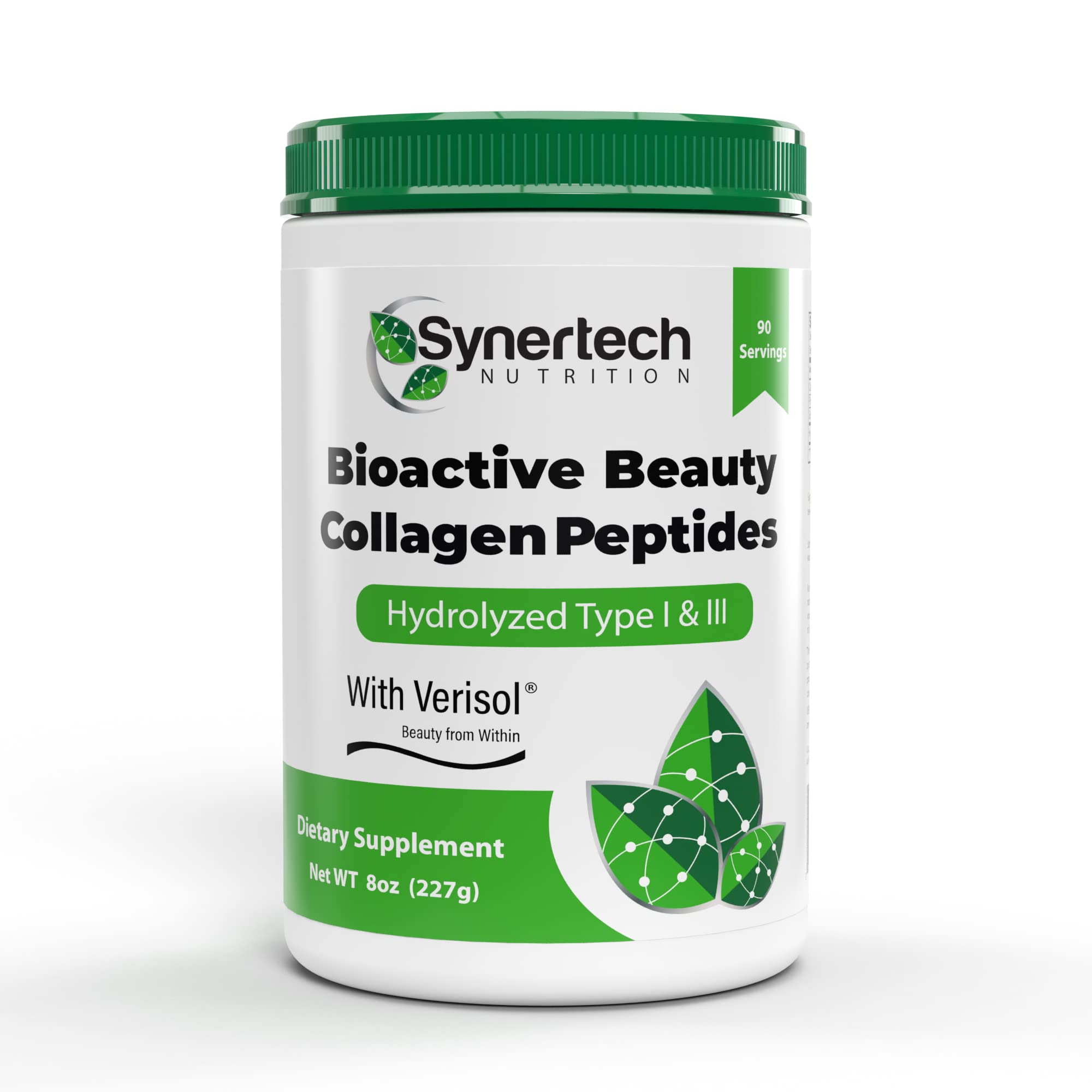Premium Hydrolyzed Collagen Peptides Powder (90 Servings) - Type I & III with VERISOL® & 18 Amino Acids | Grass-Fed, Non-GMO, Gluten-Free, Keto & Paleo Friendly | Supports Skin, Hair, Nails & Joint Health | Ideal for Smoothies, Coffee & Baking Recipes