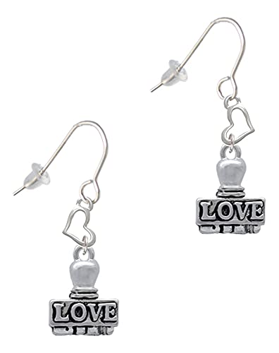 Silver Heart French Earrings - Romantic Gift for Her