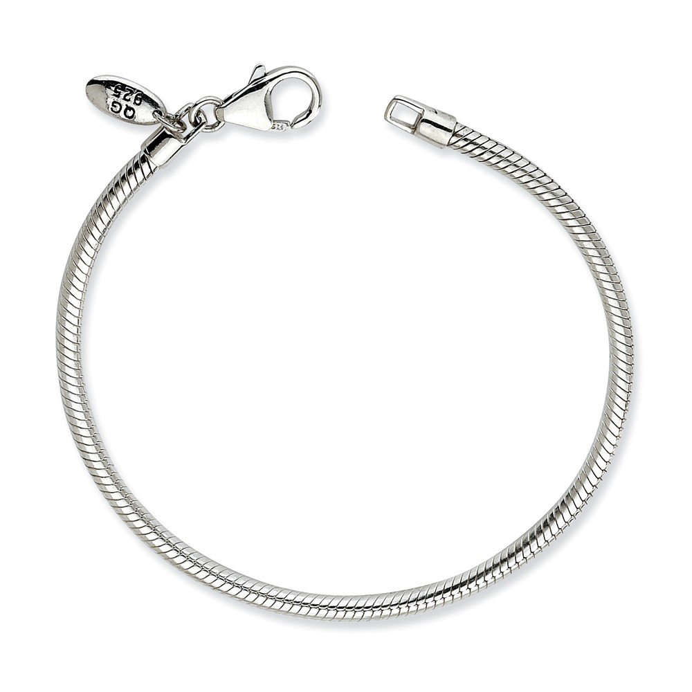 Jewels By Lux Sterling Silver Reflections Lobster Clasp Bead Anklet - Elegant Adjustable Ankle Bracelet for Women, Perfect for Beach, Party & Everyday Wear