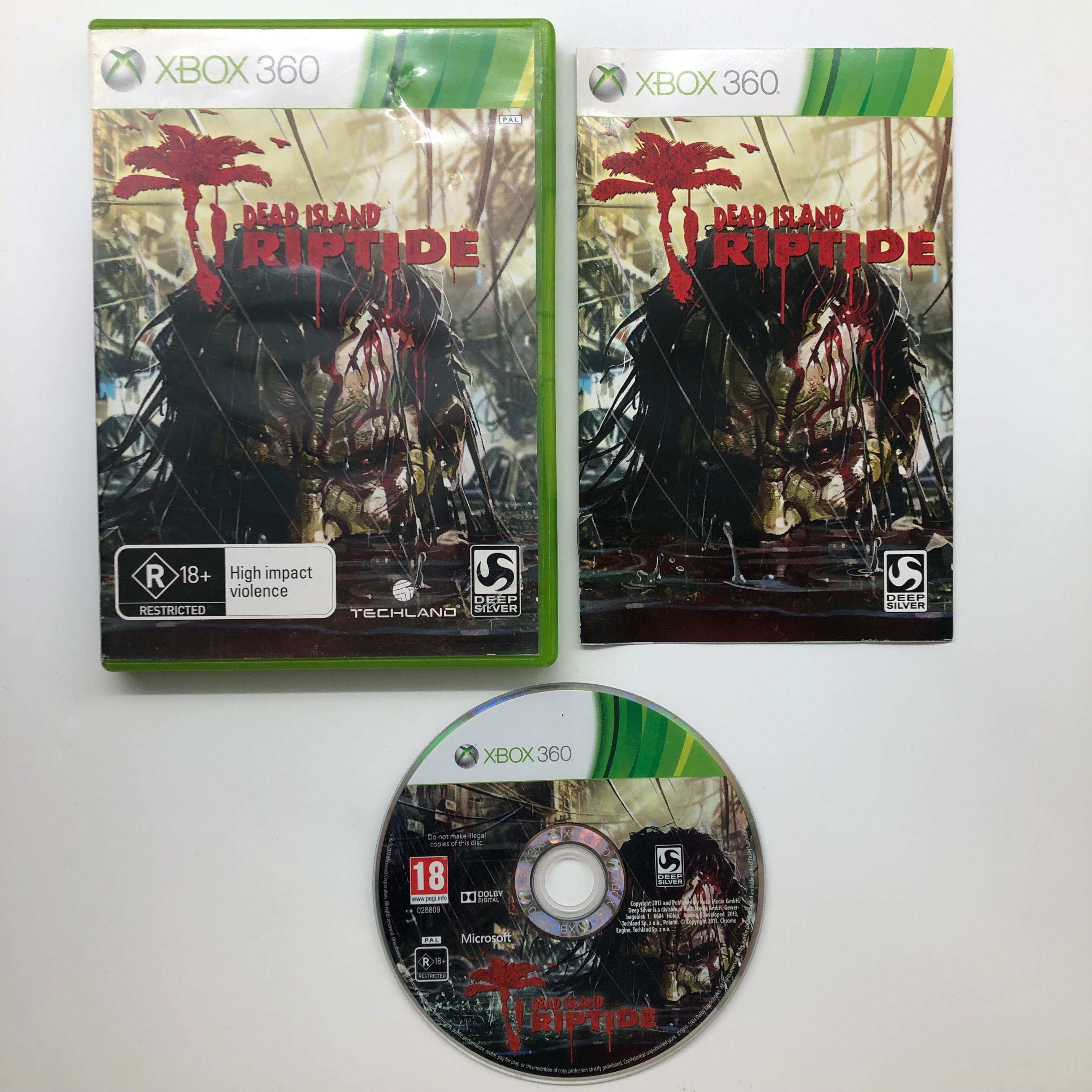 Dead Island Riptide Xbox 360 Game with Manual - PAL Version | Action-Adventure Zombie Survival Game for Xbox 360 | Perfect for Horror Game Fans & Zombie Apocalypse Lovers