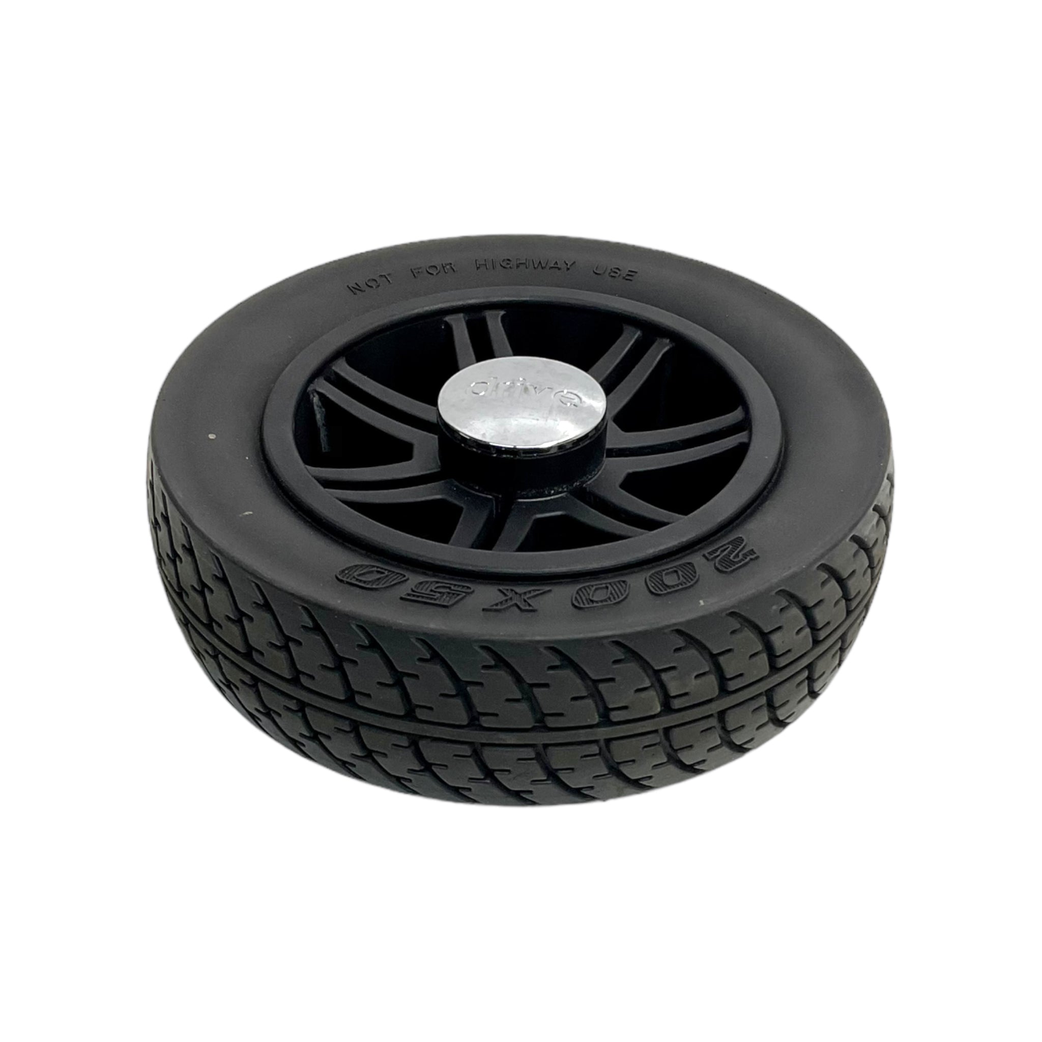 Flat Free Rear Wheel Assembly for Drive Medical Spitfire Scout Scooters | 250 x 50mm | Replacement Wheel for Mobility Scooters | Durable & Maintenance-Free | Ideal for Outdoor Use & Rough Terrains