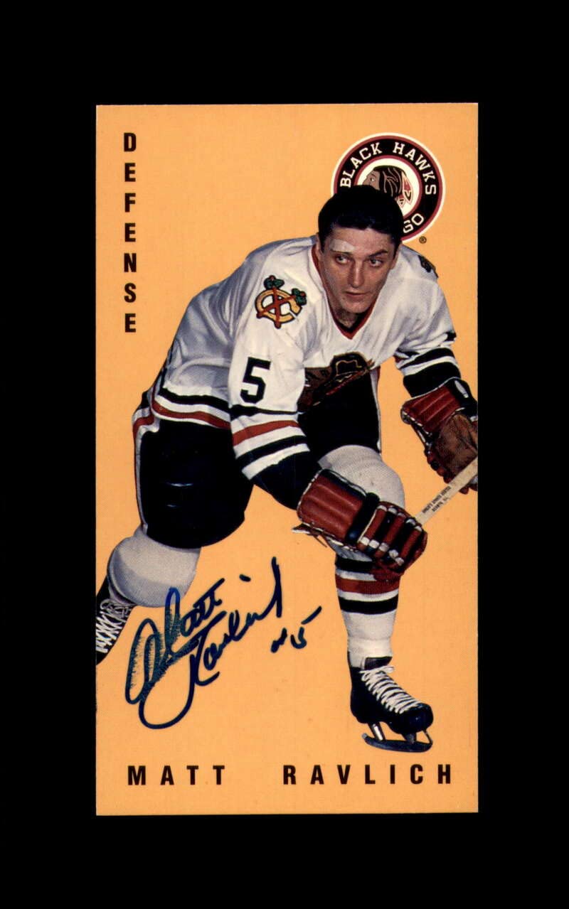 1994 Parkhurst Tall Boys Chicago Blackhawks Autographed Hockey Card - Matt Ravlich Hand Signed - Perfect for NHL Memorabilia Collectors & Hockey Fans Display