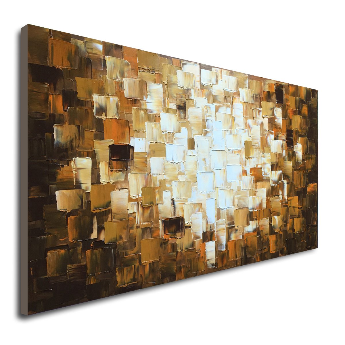 Large Textured Abstract Wall Art - Modern Oil Painting on Canvas - Handmade Home Decor for Living Room, Bedroom & Office - Unique Wall Hanging Picture for Contemporary Interior Design