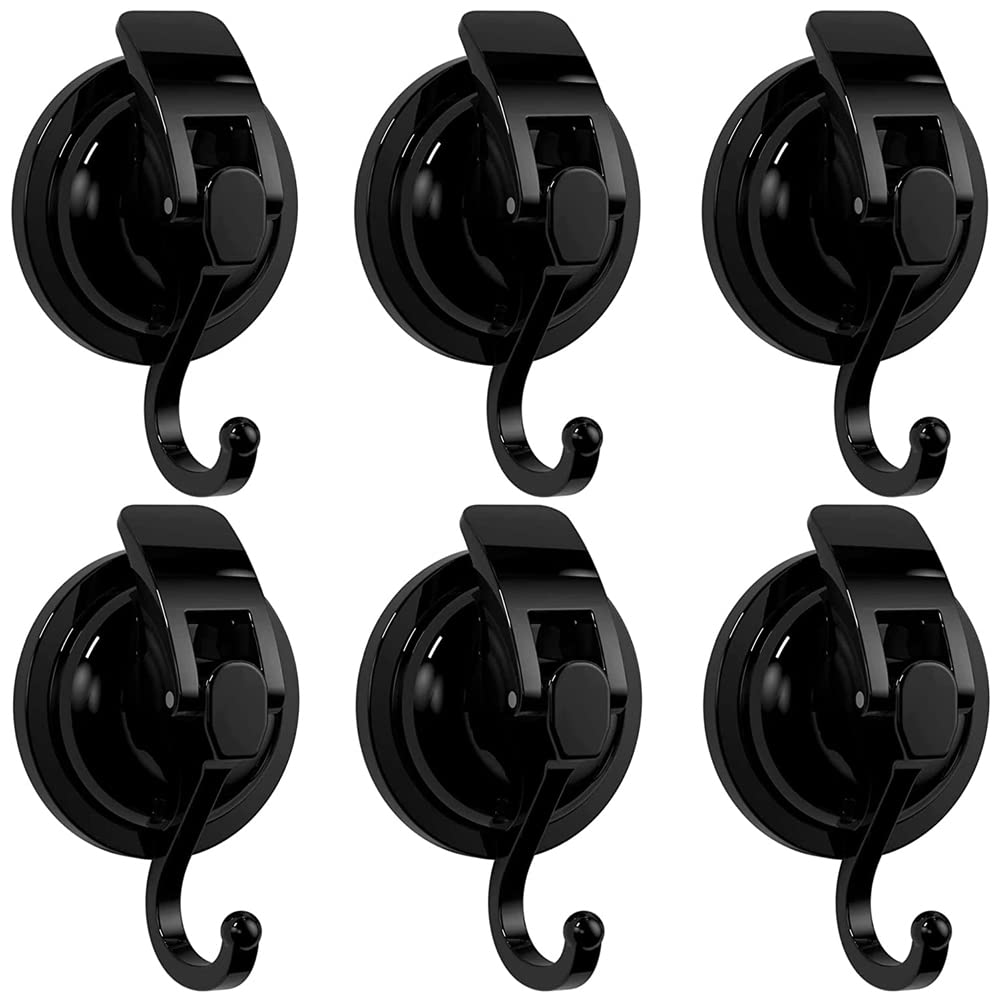 Yepar 6-Pack Heavy Duty Suction Hooks - Bathroom & Wreath Hanger