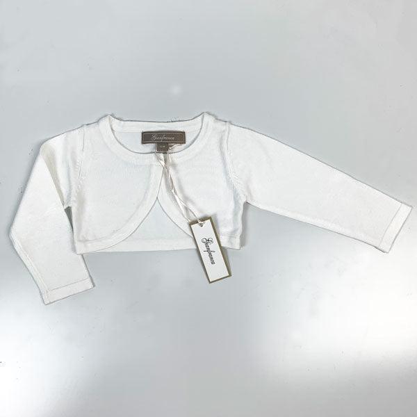 Gianfranca Baby Cardigan - Soft Knit White Cardigan for Newborns & Infants | Perfect for Photo Shoots, Family Outings & Special Occasions