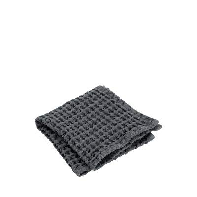 Blomus 69005 Caro Waffle Bathroom Washcloth Set of 2 - 12x12 Inch Soft Absorbent Towels with Magnetic Hanger for Spa, Gym & Travel