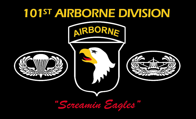 101st Airborne Division Screamin Eagle Black 3x5 Foot Flag - Heavy Duty 68D Nylon Rough Tex® - Perfect for Military Displays, Patriotic Decor & Outdoor Use