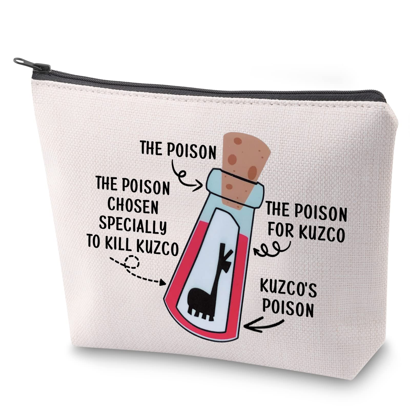 ZJXHPO Emperor's Makeup Bag - Poison Themed Cosmetic Pouch with Zipper, Travel Makeup Case for Women, Perfect Gift for Her | Ideal for Travel, Daily Use & Llama Lovers