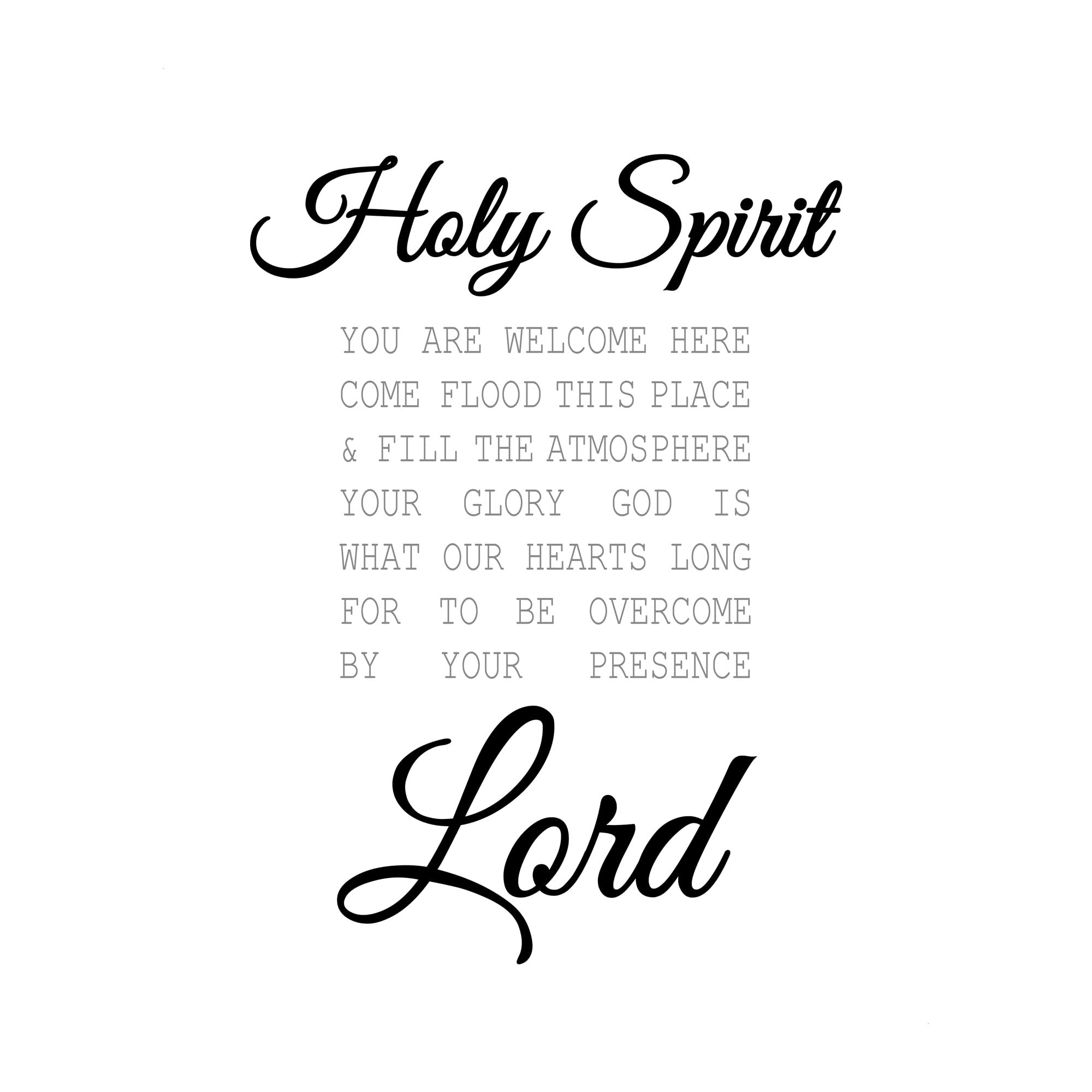 Holy Spirit You Are Welcome Here Bible Verse Wall Art - Inspirational Christian Home Decor for Living Room & Office - Elegant Unframed Scripture Print (8x10) - Perfect for Prayer Spaces & Faith-Based Gifts