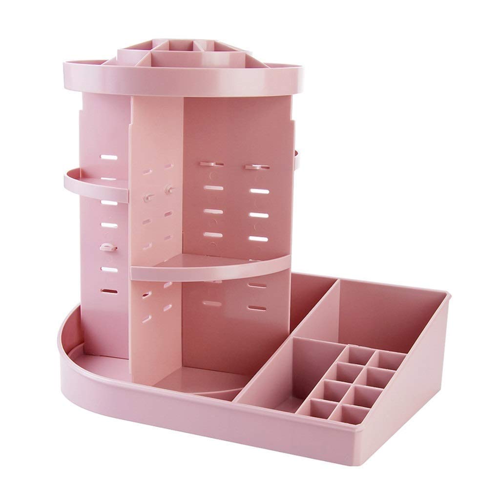360° Rotating Makeup Organizer with Adjustable Shelves - Large Capacity Cosmetic Jewelry Perfume Display Stand for Dresser, Bathroom & Bedroom | Perfect for Vanity Organization and Gift Giving