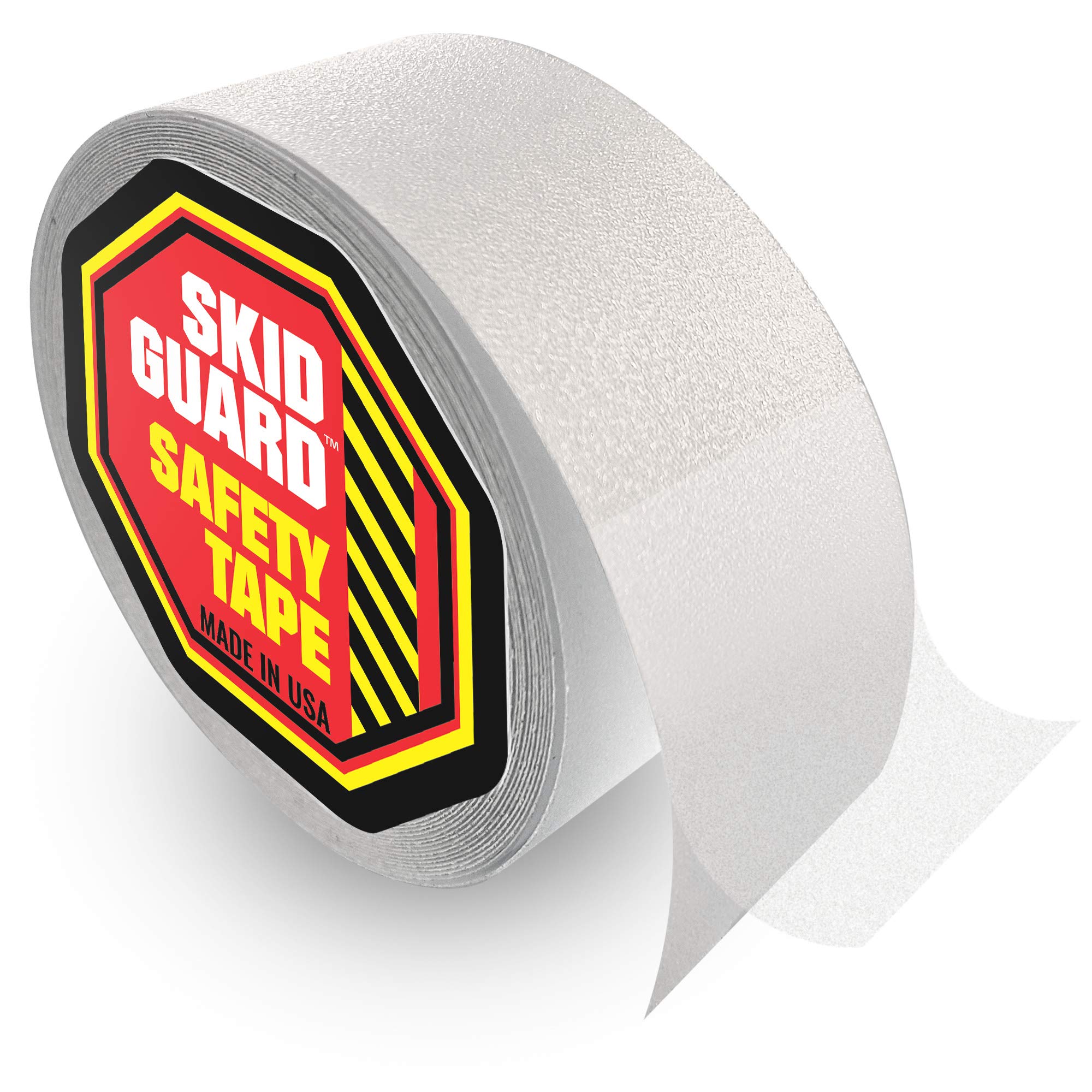 SKID GUARD Clear Grip Tape for Stairs 2x30 Ft - Waterproof Anti-Slip Bathroom Tape - Indoor Safety Friction Grip Tape for Bathtub, Shower, and Stairs - USA Made for Home, Office, and Gym Safety