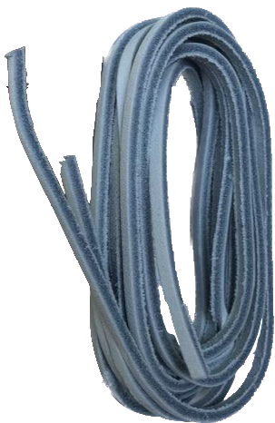 Square Leather Shoelaces - White (1 Pair Pack) | Premium Replacement Laces for Dress Shoes, Boots & Casual Footwear | Perfect for Business, Formal & Everyday Wear
